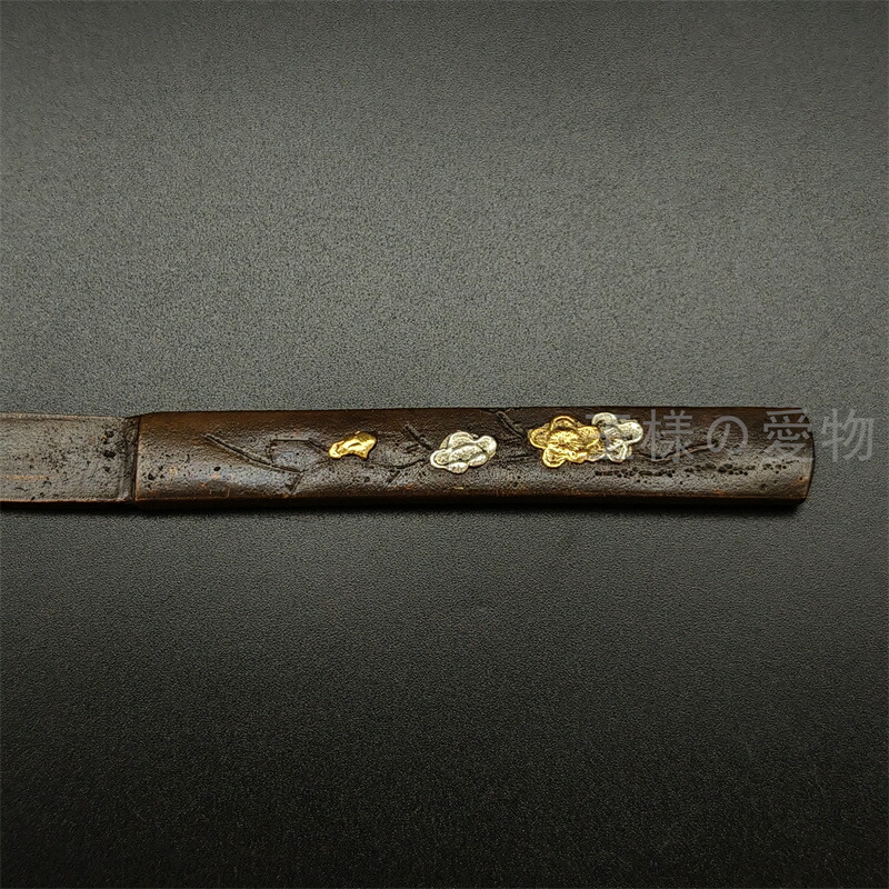 楽天市場】日本刀装具 小柄 桜の図 銅地 絵金銀 刀剣美術 刀装具