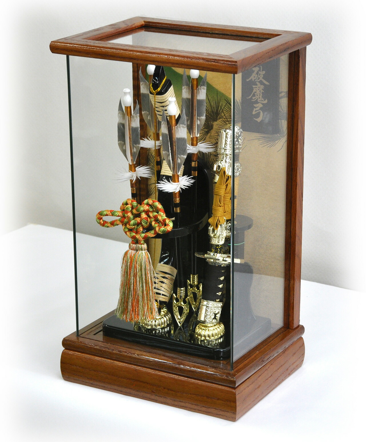 破魔弓ケース入り飾りセット【P7413】どんなお部屋にも順応する上品な