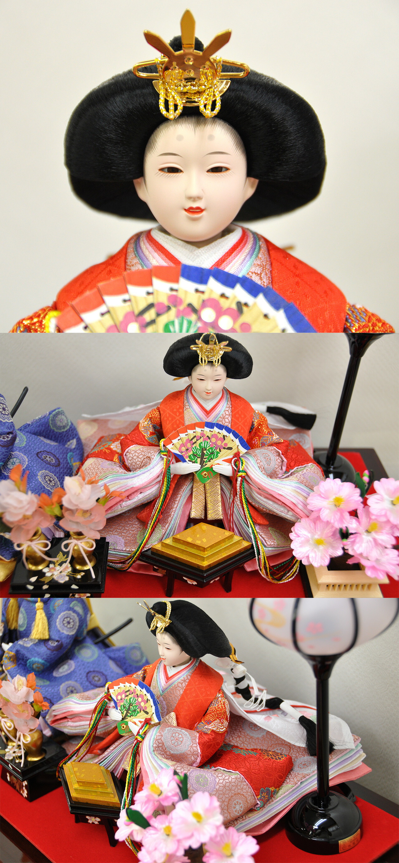 選べる》雛人形【P81340】ワンランク上の贅沢豪華アクリル六角ケース