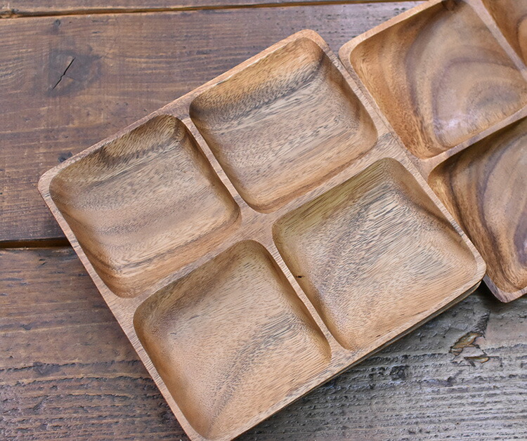 楽天市場】ランチプレート アカシア 食器 【アカシアスクエアトレー 4