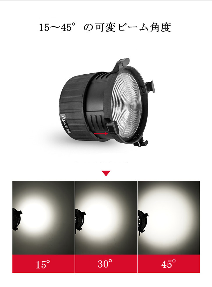 楽天市場】Aputure F10 Fresnelレンズ 撮影ライト用ズームレンズ 15