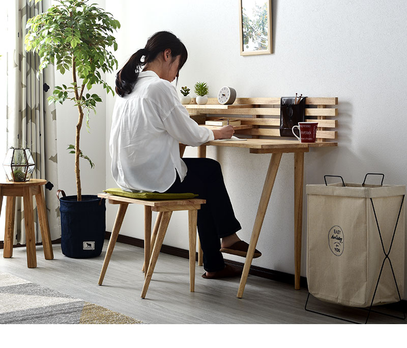 Natural Signature デスク + スツール 2点セット 【19-119】｜激安