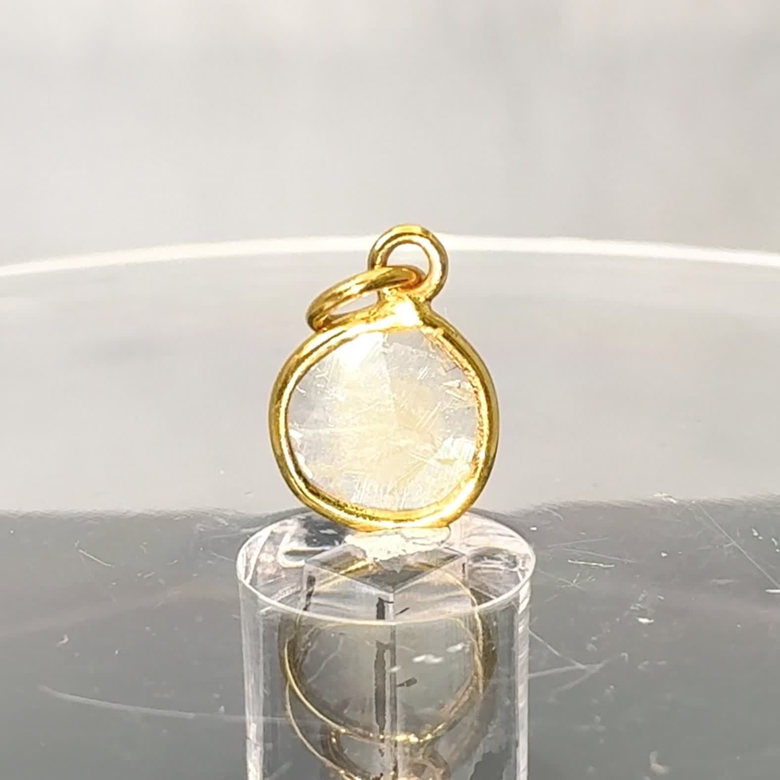 ◇K18仕様◇スライスダイヤモンド ペンダントトップ/チャーム