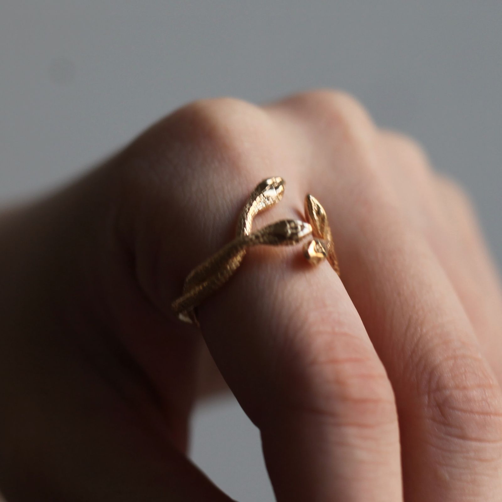 ELCAMI - 【お取り寄せ注文可能】メデューサ蛇リング(SILVER/ダイヤ