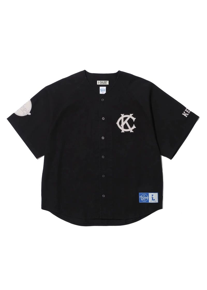 CALEE - × KEBOZ BASEBALL SHIRT (BLACK) / ケボズ コラボ ベース
