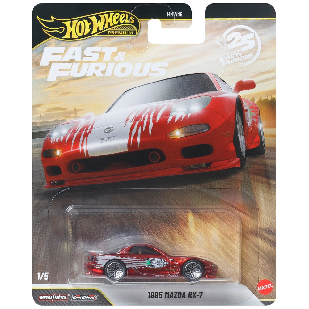 Hot Wheels Premium Fast & Furious 1:64 1995 Mazda RX-7 Die-Cast