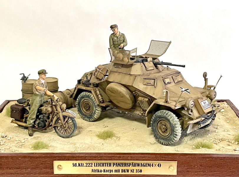 タミヤ1/35 ドイツ4輪装甲偵察車Sd.Kfz.222 北アフリカ戦線 | t's