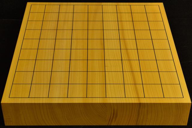 卓上将棋盤 本榧(日本産)柾目二枚接合 t6491