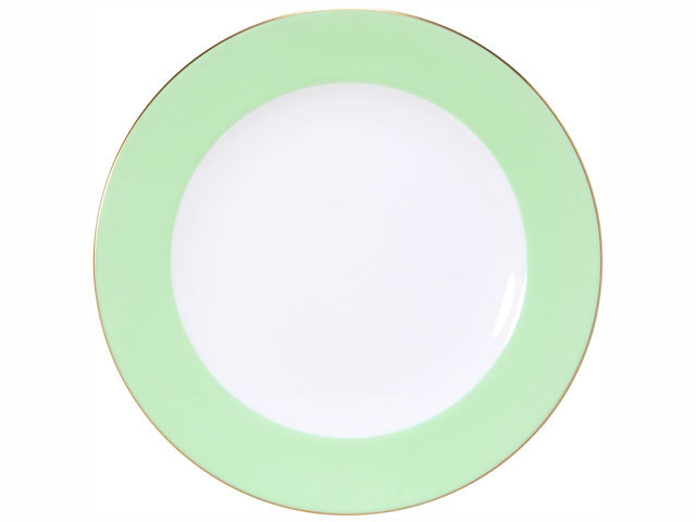 色蒔き（ライトグリーン） 20cmデザート皿