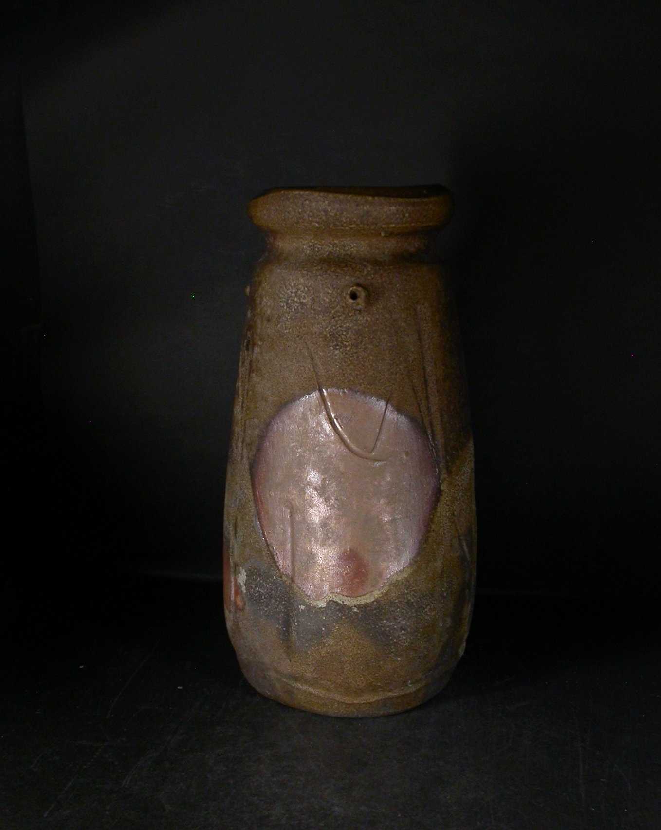 備前焼 登窯 岡山県無形文化財 松井 輿之 共箱付窯変花入6 備前焼卸