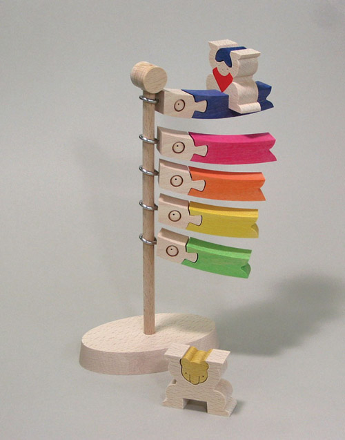 五月人形 遊プラン・小黒三郎 鯉のぼり 木のおもちゃHANA