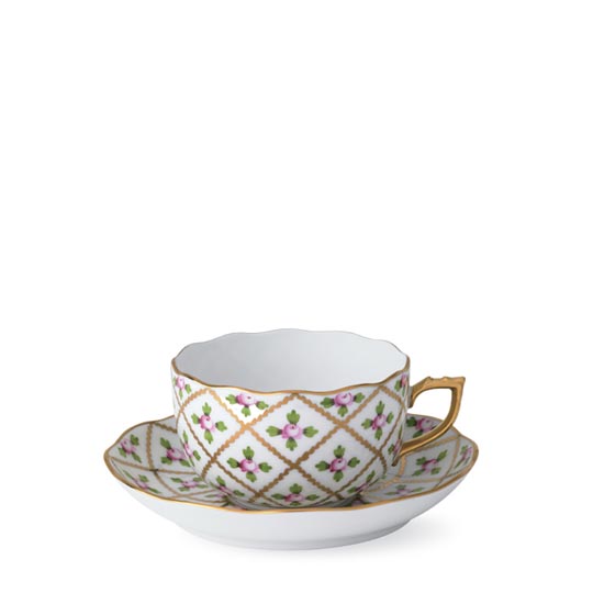 セーブル風小薔薇金彩] ティーカップ&ソーサー