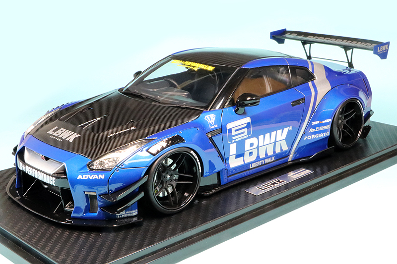 イグニッションモデル 1/18 LB-WORKS ニッサン GT-R R35 type2 ブルー