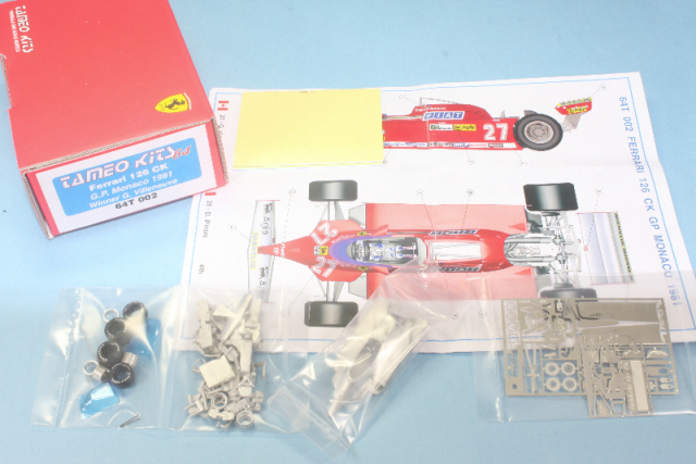 タメオ 1/43 メタルキット フェラーリ 126CK モナコGP 1981 Winner G