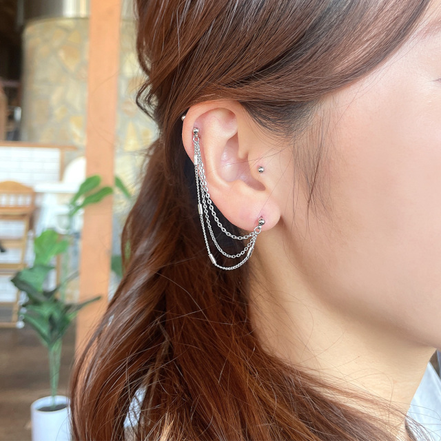 16G ］華奢なデザインでスタイリッシュ 2ホール トリプル チェーン