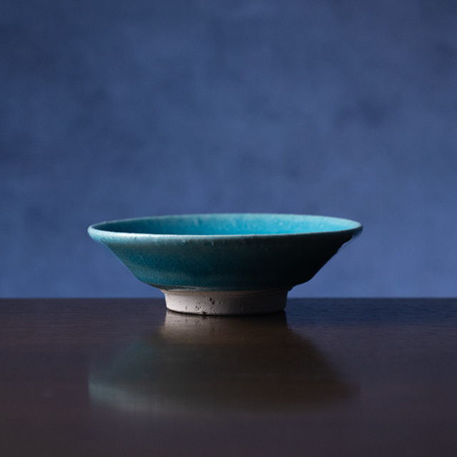 和食器 トルコブルー四寸平鉢（KIA-140） 作家「荒木漢一」