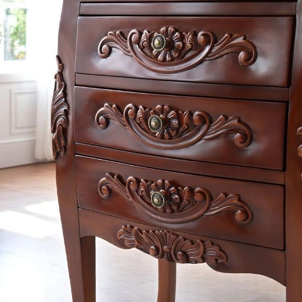 ヨーロピアンクラシック 4段チェスト（引出） （ブラウン） 幅60cm｜Y