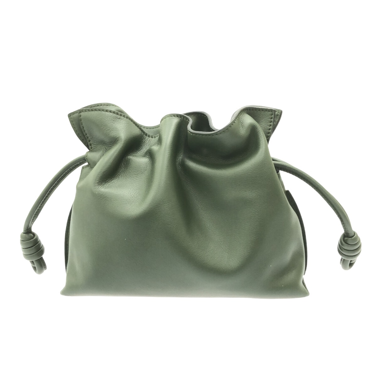 ロエベ/クラッチバッグ/フラメンコクラッチ ミニ/ダークグリーン