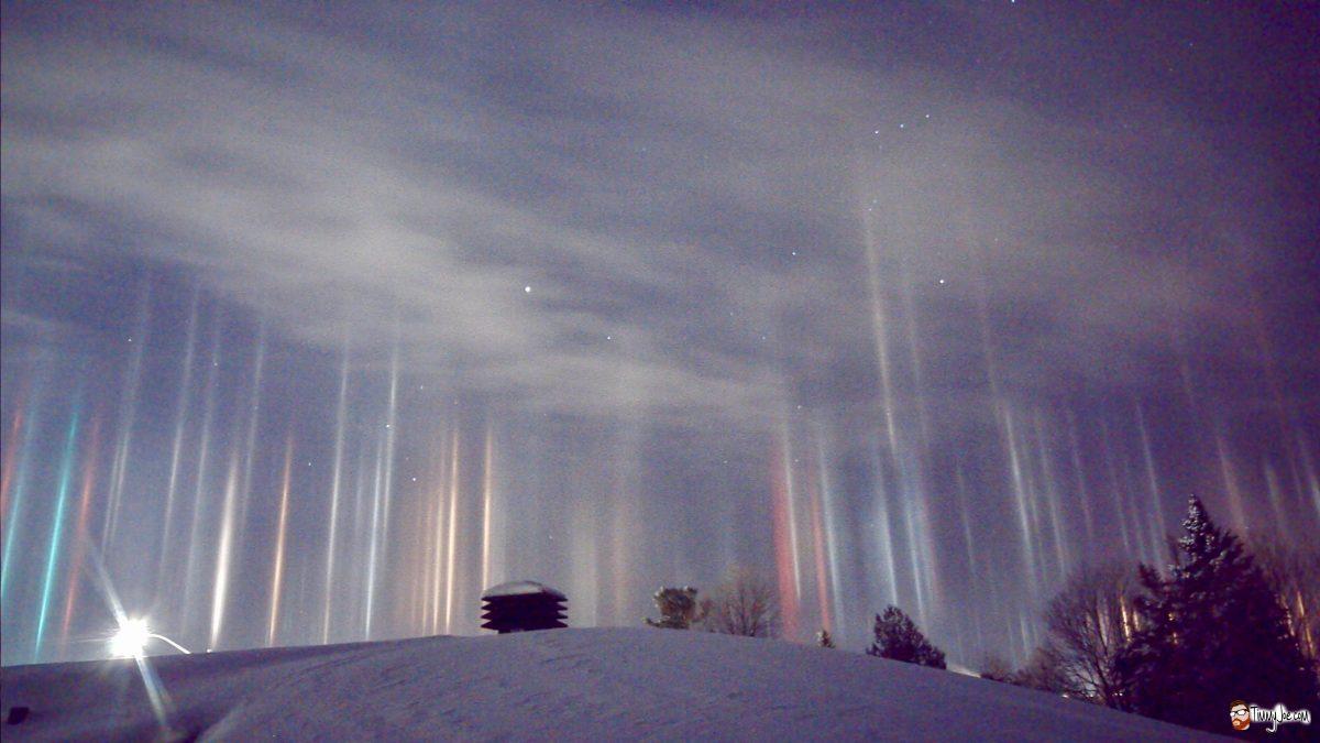 Rare Display Of Light Pillars Dazzle Across North America