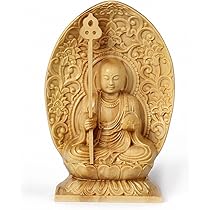 Amazon｜ミニ仏像 地蔵菩薩 柘植（ツゲ）地蔵菩薩像 水子地蔵 お地蔵様