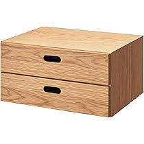 Amazon｜無印良品 スタッキングシェルフ・2段・オーク材 幅42×奥行28.5