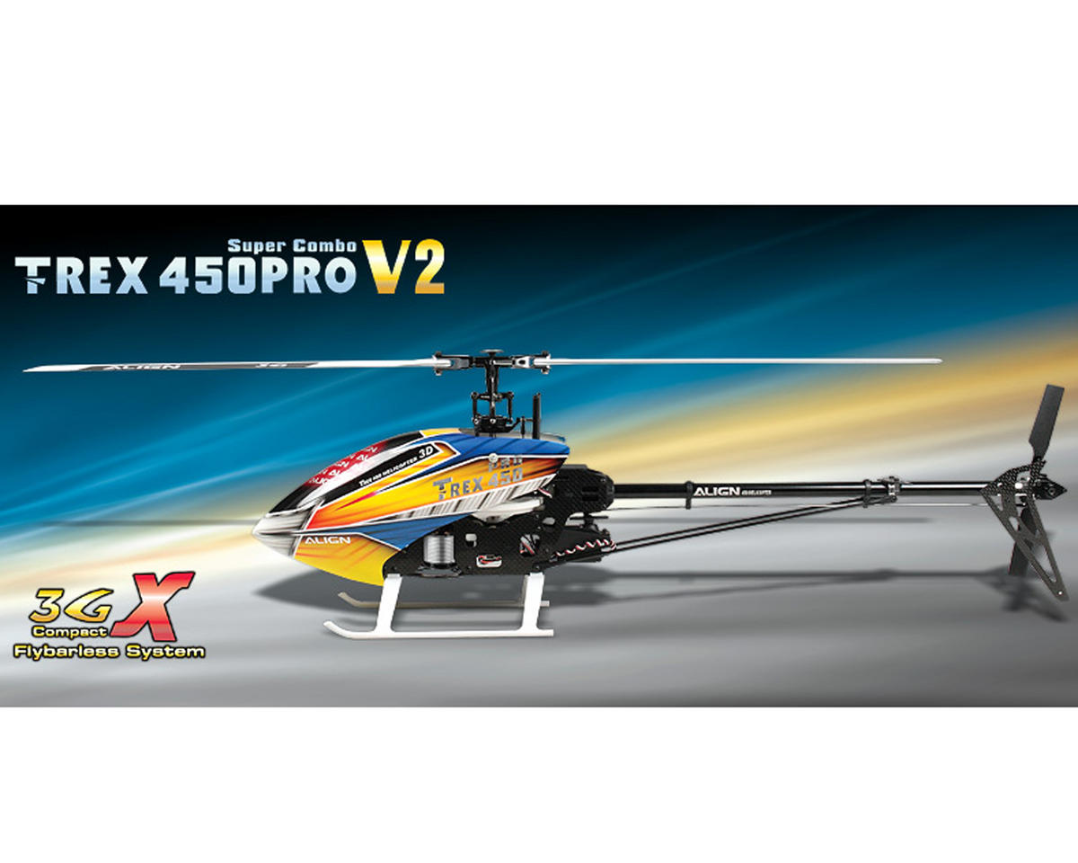 Align T-Rex 450 Pro V2 3GX Flybarless Super Combo Helicopter Kit w