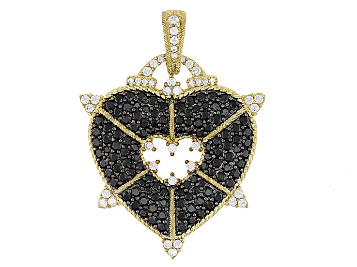 Judith Ripka Black Spinel & Cubic Zirconia 14k Gold Clad More Is