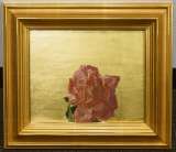 野田弘志「薔薇」油彩 4号スクエア :: 絵画買取・販売 - シバヤマ
