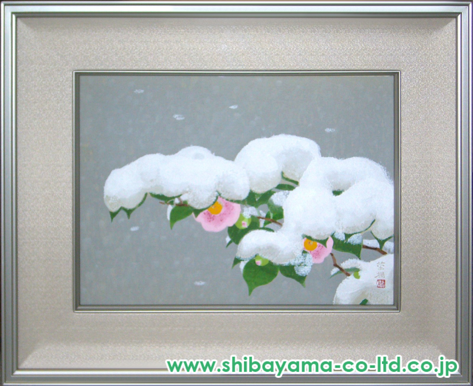 山口華楊「春雪」木版画 :: 絵画買取・販売 - シバヤマ