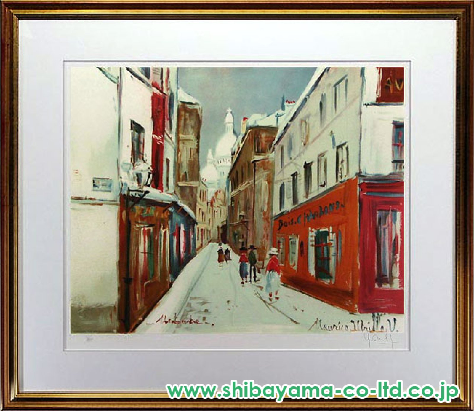 モーリス・ユトリロ「雪のモンマルトル」リトグラフ :: 絵画買取・販売