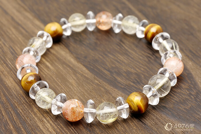 タイガーアイ・ルチルクォーツ・サンストーン ブレスレット ｜ 天然石