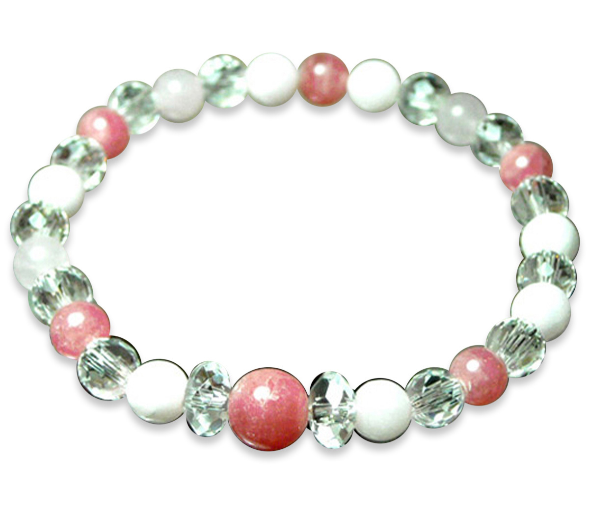 インカローズ ローズクォーツ ピンクカルサイト 水晶AAA レディース