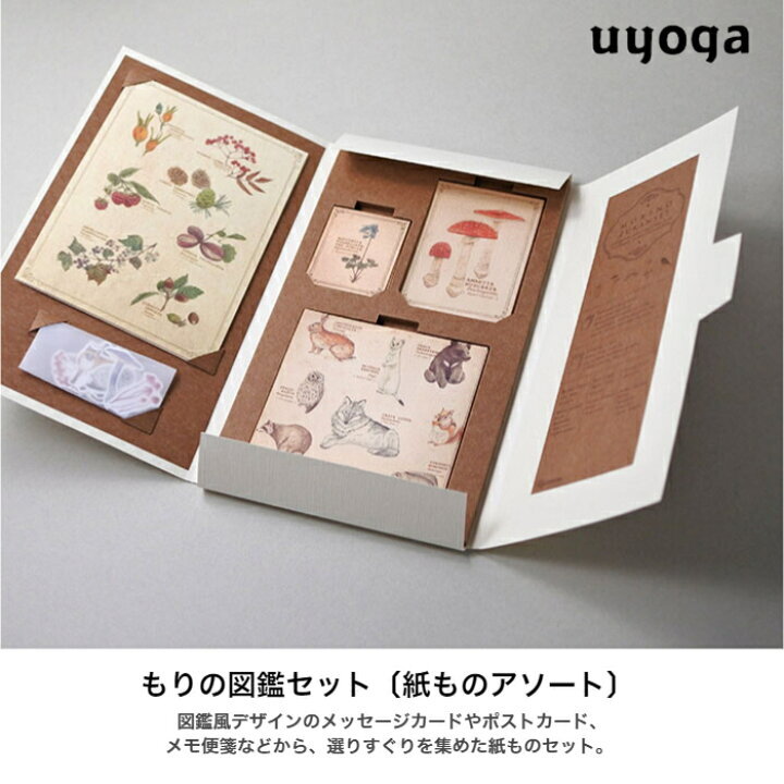 mocolier］もりの図鑑セット〔紙ものアソート〕 / メッセージカード