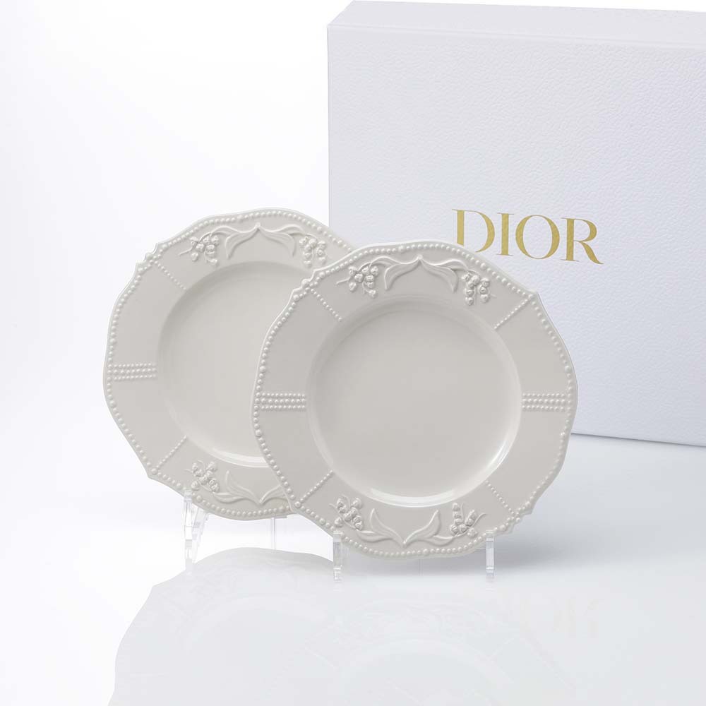 DIOR ディオール デザートプレート リリーディオール 21cm ペア 名入れ