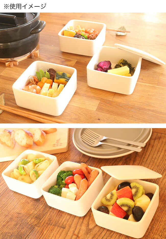 即納 かもしか道具店 しかくいふたもの 蓋＆胴[容器 保存容器 蓋付き