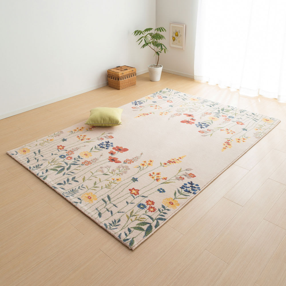 ベルギー製ウィルトン織 花柄ラグ 通販 - ディノス