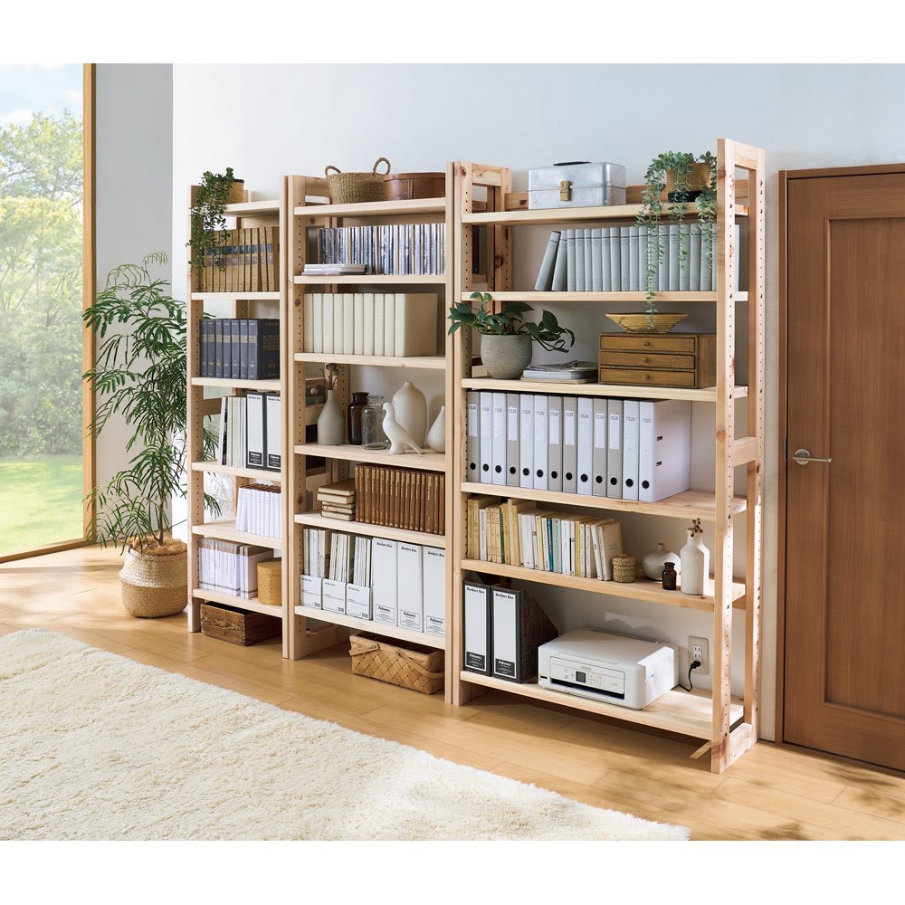 国産檜頑丈本棚 オープン 幅80高さ190cm 通販 - ディノス