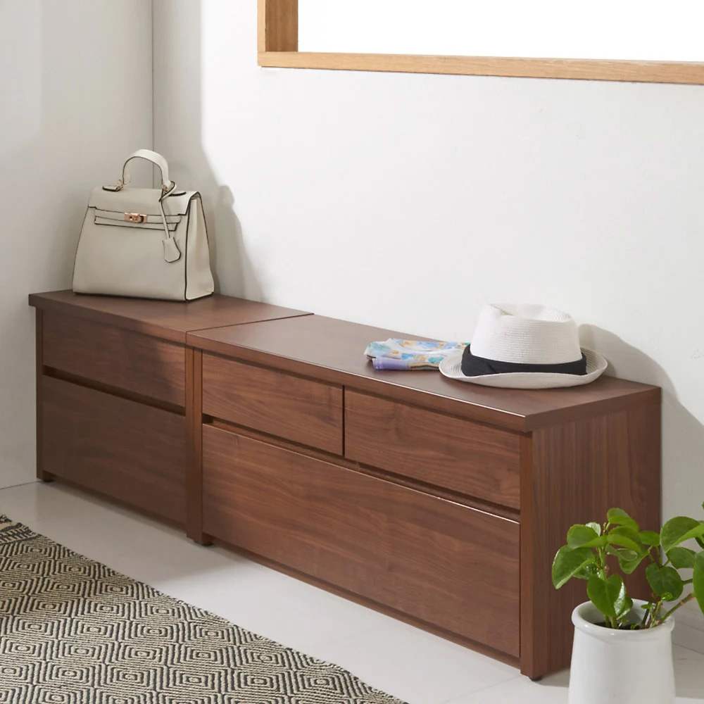 耐荷重100kg！組立不要 収納庫付ベンチ 引き出しタイプ・幅60cm奥行