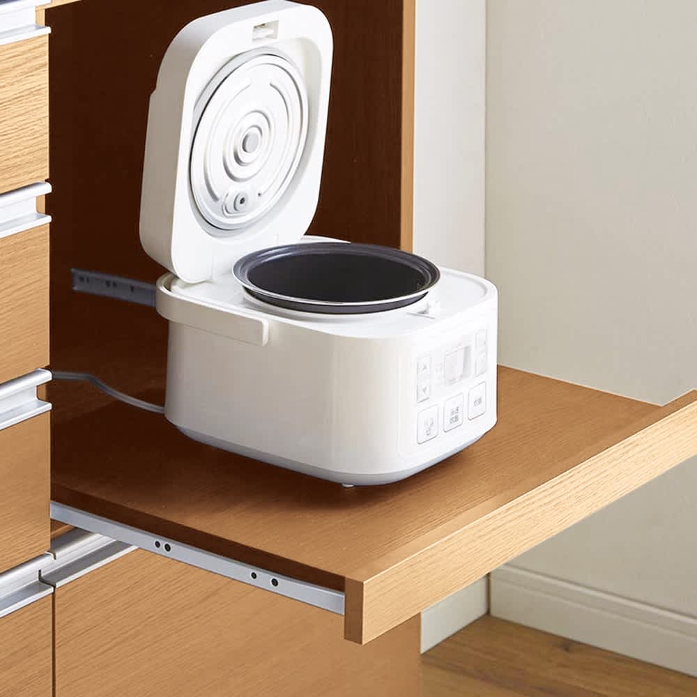 簡単に幅調節可能！スライド伸長式カウンター幅91～126cm 家電タイプ