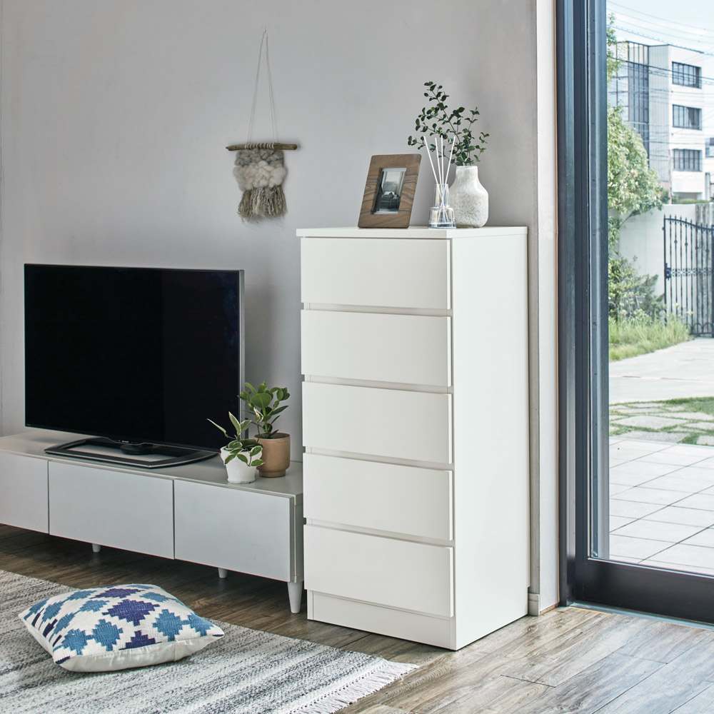 ぴったりサイズが見つかるフルスライドレールチェスト 4段 高さ89.5cm