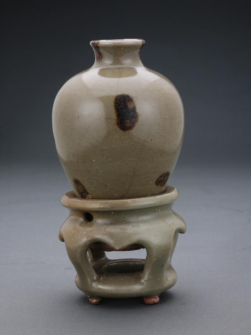 中国 龍泉窯 青磁 雲龍文 硯屏 M R6299