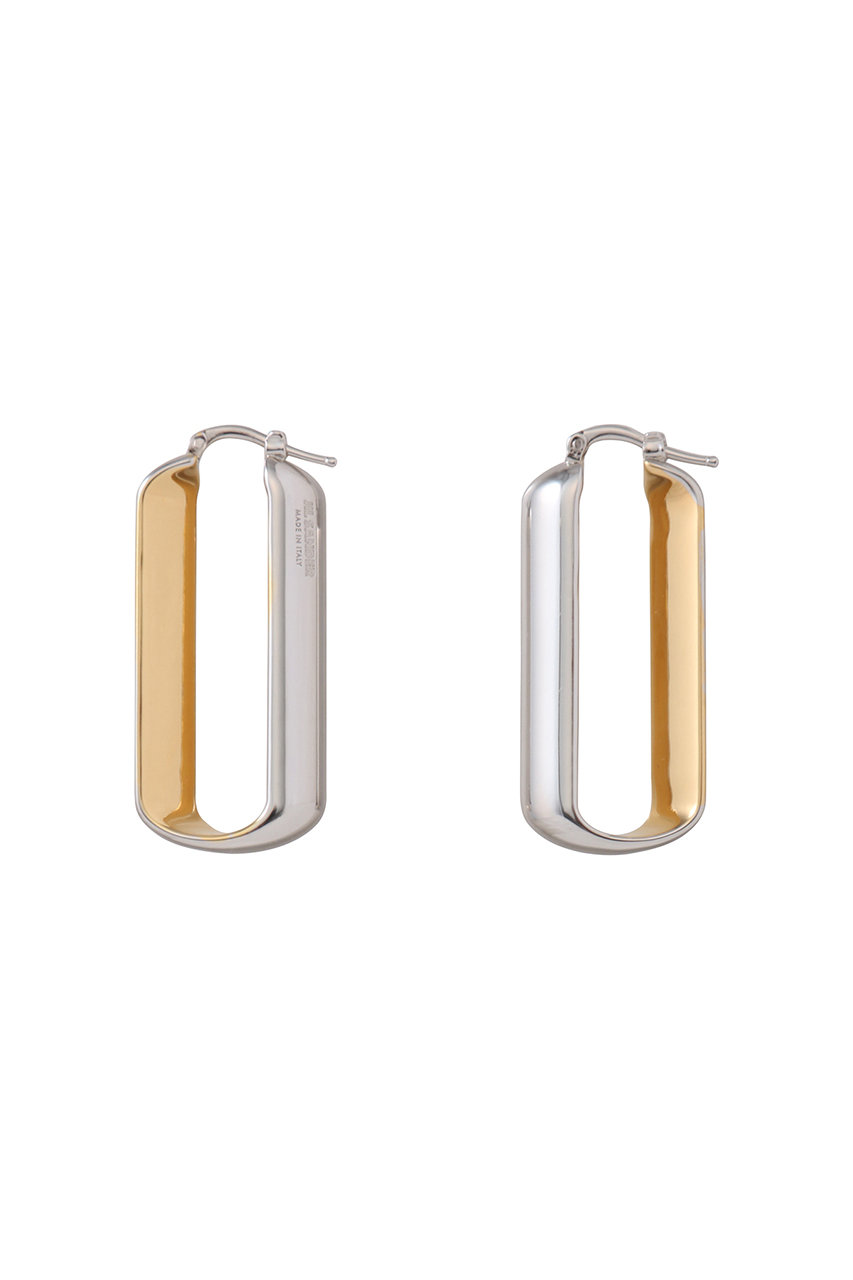 JIL SANDER(ジル サンダー)｜バイカラーピアス/シルバーゴールド の