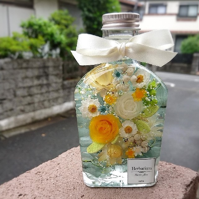 ハーバリウム エレガント系【ローズとブルーグリーンのウイスキー