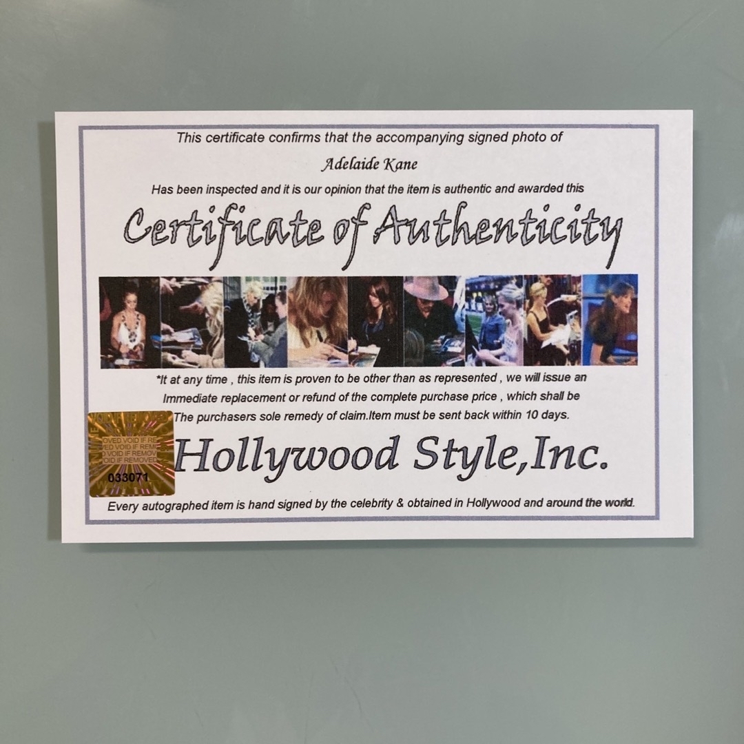 アデレード・ケイン直筆サイン入り2Lサイズ写真…の通販 by モーラス