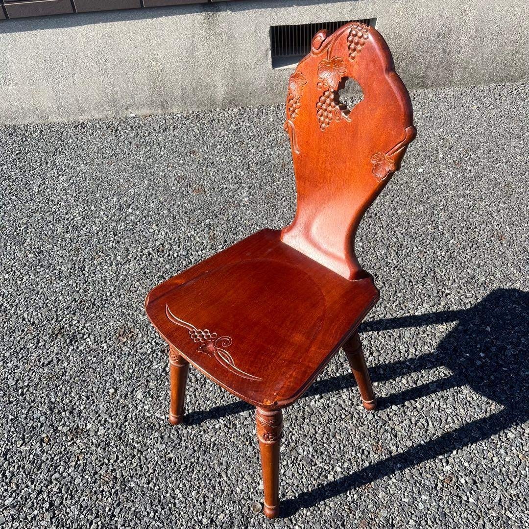 吉川商事 ダイニングチェア アンティーク 葡萄彫刻 マホガニー材