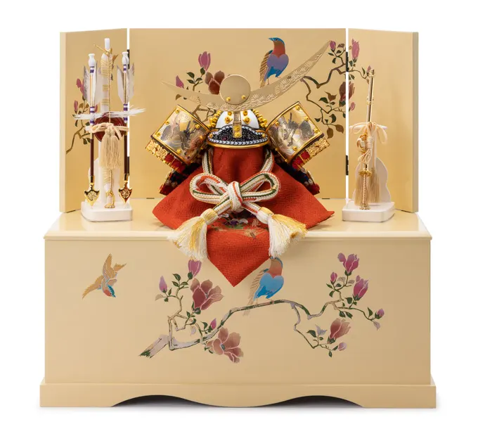 五月人形「紫木蓮にかわせみの兜（収納タイプ）」｜五月人形の通販