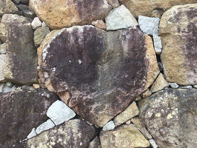 津山城の写真：ハートの石［芝右衛門狸さん］ - 攻城団