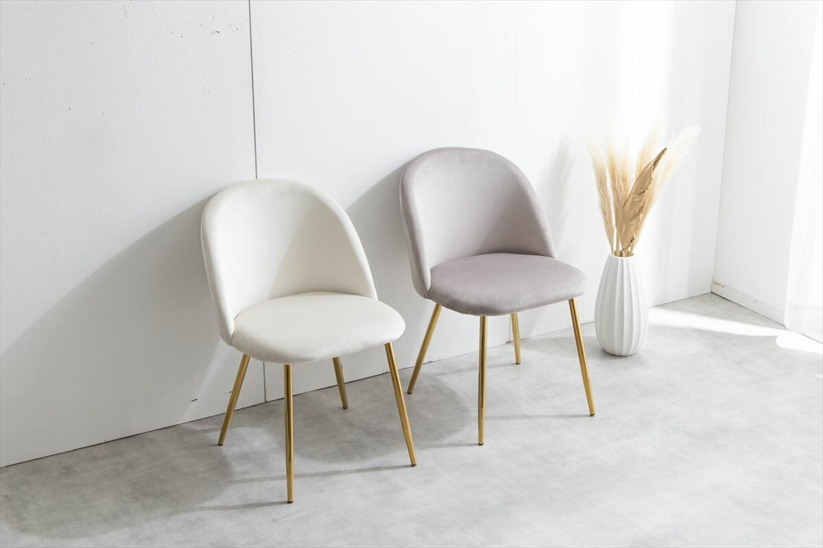 モダンベロアダイニングチェア | しっとりとした触感で上品な座り心地