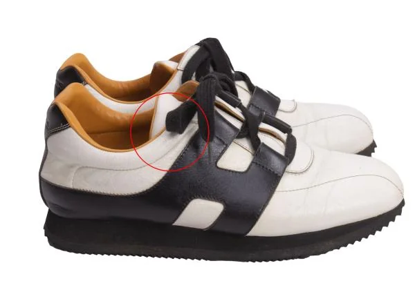 エルメスHERMES クイッカーレザーシューズ 白黒キャメル38 1/2(25cm位