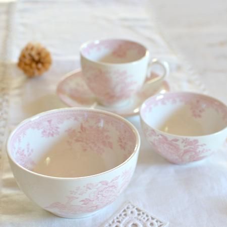 イギリス食器 Burleigh ピンクアジアティックフェザンツ シュガー